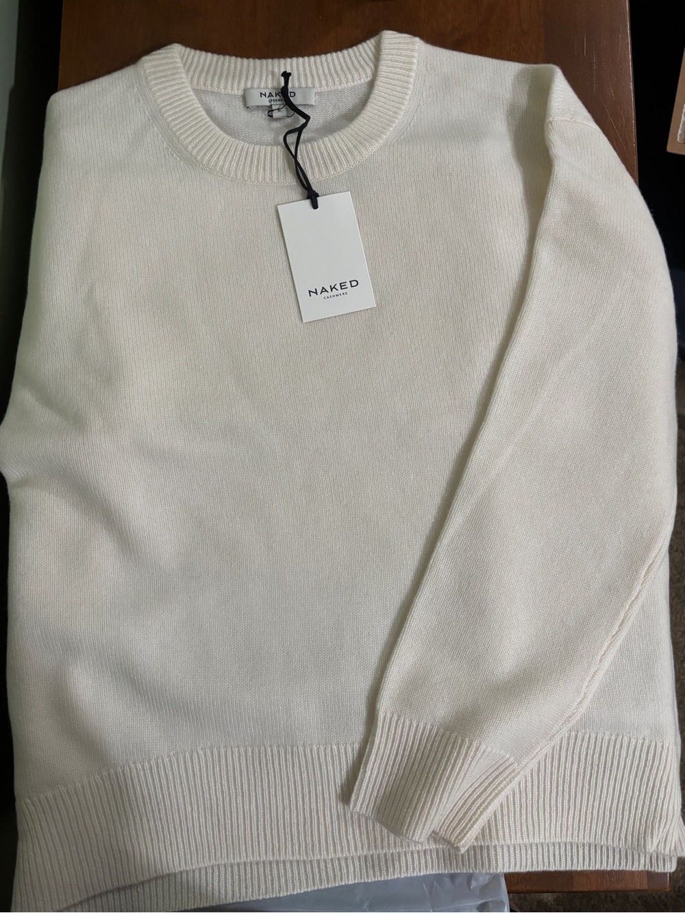 Naked Cashmere Women's Kaia Crewneck Sweater in Ecru. Size L (N1)